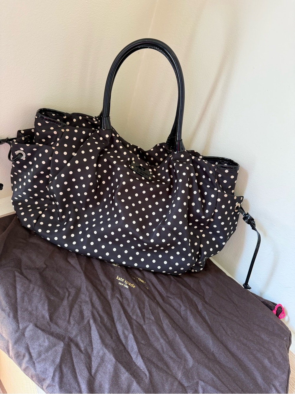 kate spade Black and White Polka Dot Tote